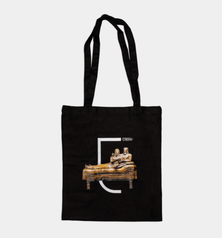 Tote bag nera "Sarcofago degli Sposi"