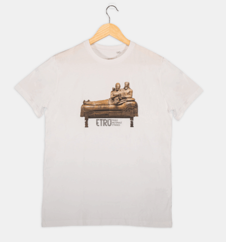 T-shirt bianca "Sarcofago degli Sposi", Taglia S